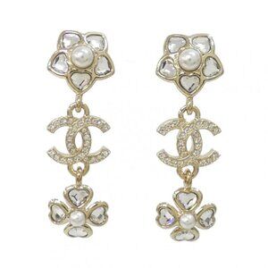 Chanel Earrings White Crystal